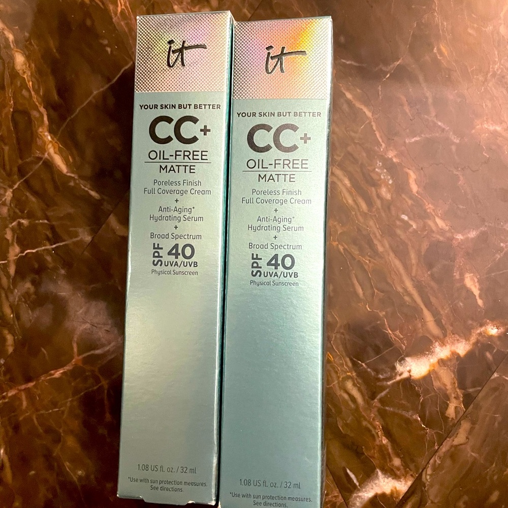 TWO TUBES each 1.08-fl oz Your Skin But Better CC+ Cream Oil Free with SPF 40